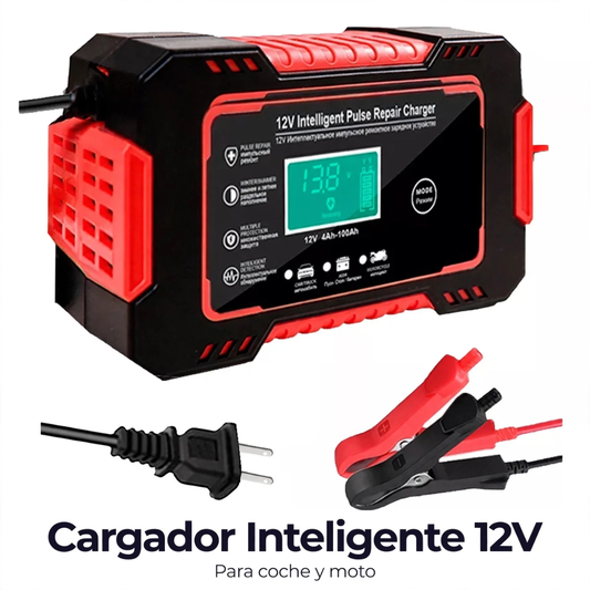 Cargador Inteligente Batería 12V Coche-Moto